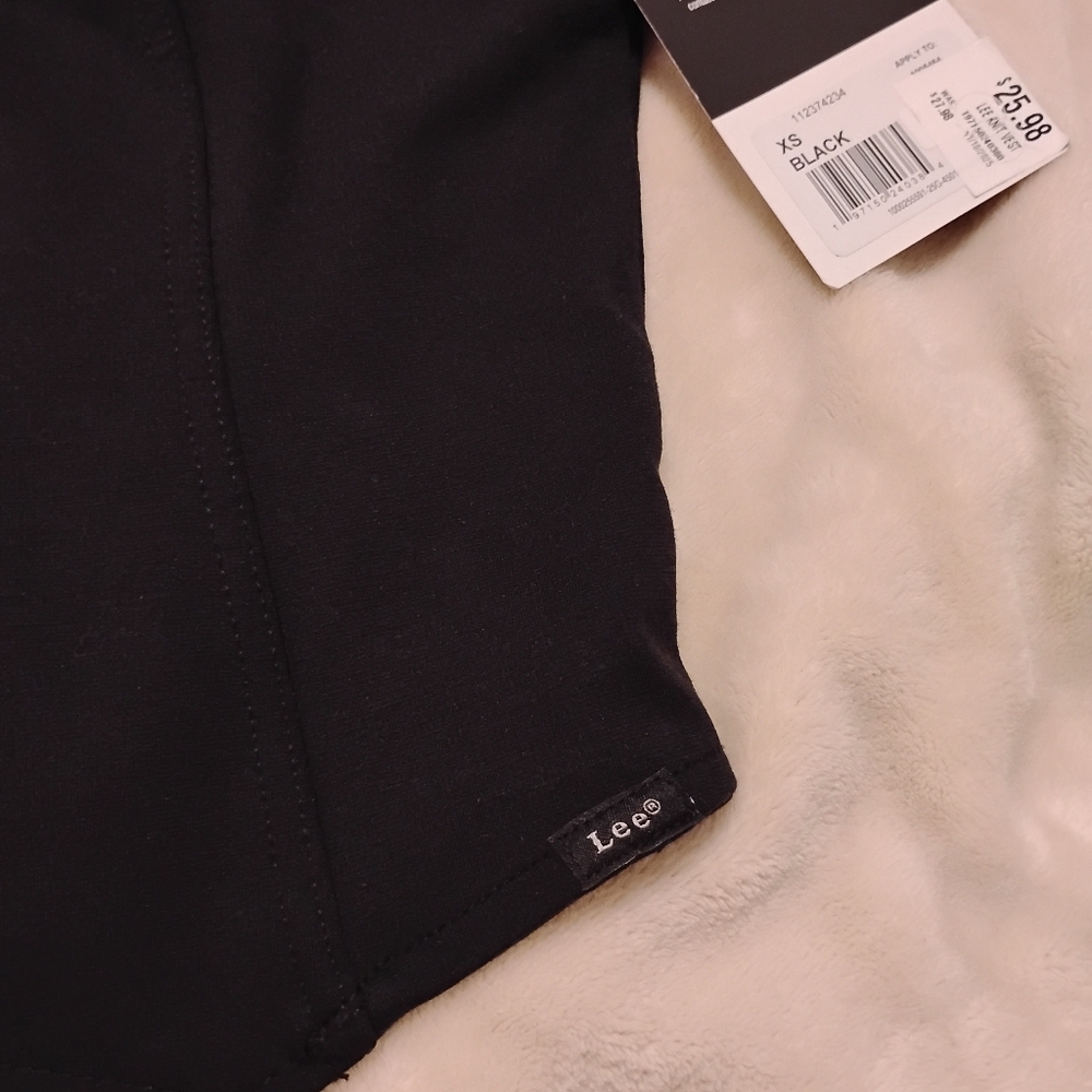Lee Black Tailored Button Front Vest Size XS NWT - Picture 5 of 6